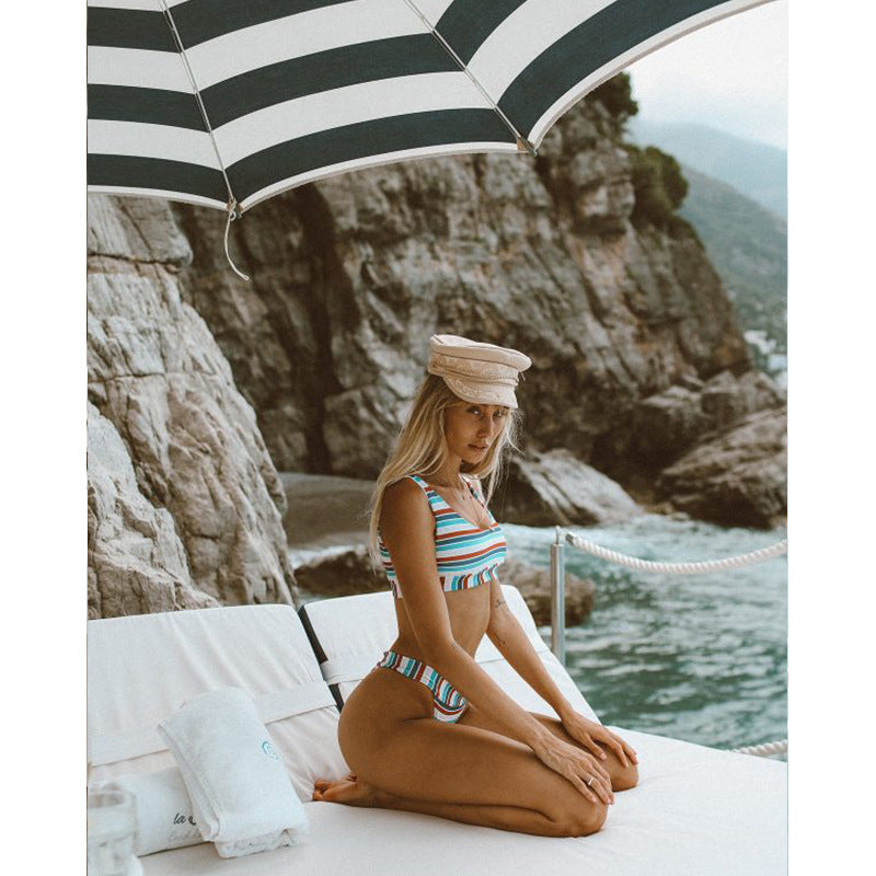 Retro Stripe Bikini Set