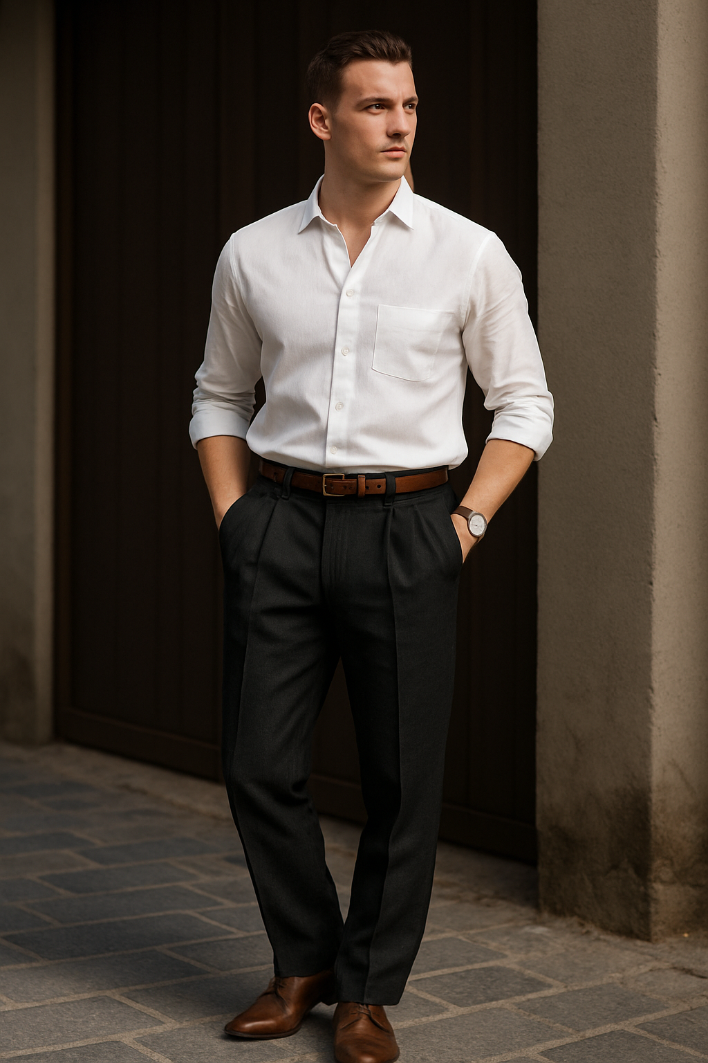 Men’s Linen Trousers – Breathable Double Pleated Straight Fit Pants | Urban Style